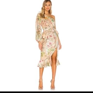 Hemant & Nandita Veena Dress NWT Nude Floral